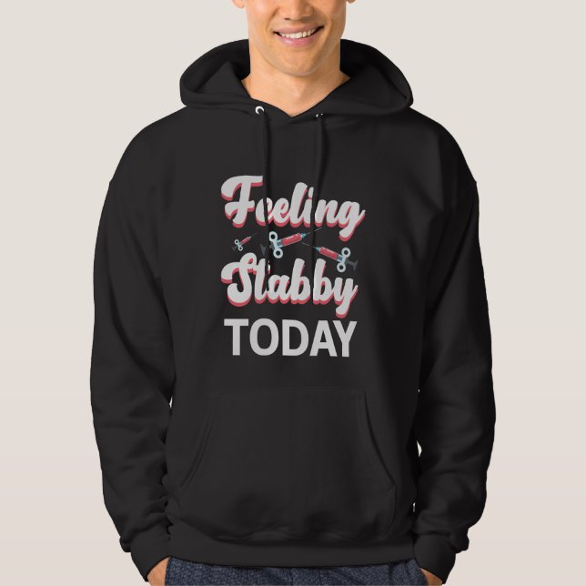 Sudadera Jeringa De Humor Flebotomía Dibuja Venipuntura De  (Anverso)