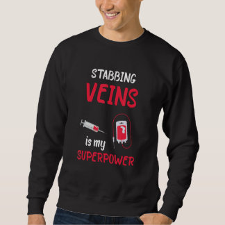 Sudadera Jeringa de vena punzante Flebotomista Médico Medic