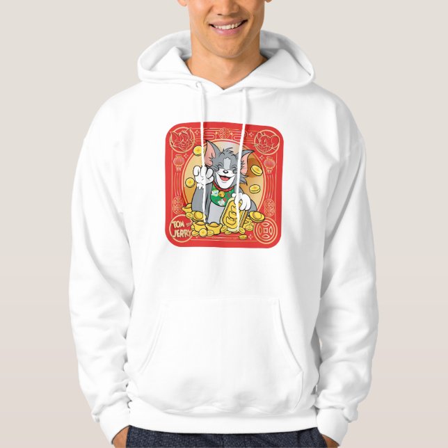 Sudadera Jerry Gato Suertudo Con Sistemas De Oro (Anverso)