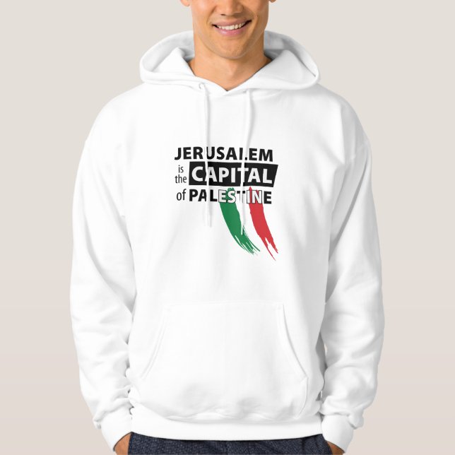 Sudadera Jerusalén es la capital de Palestina (Anverso)