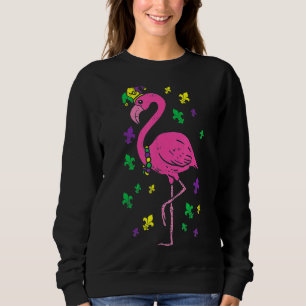 Sudadera Jester Pink Flamingo Bird Animal Cute Mardi Gras C