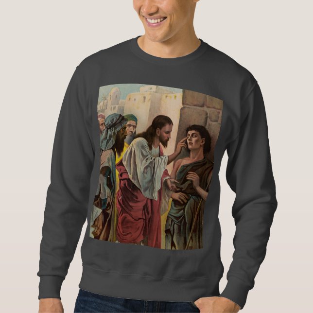 Sudadera Jesucristo curando al ciego (Anverso)