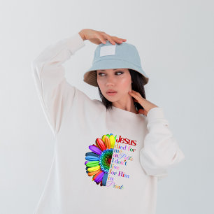 Sudadera Jesucristo vive el girasol arco iris cristiano