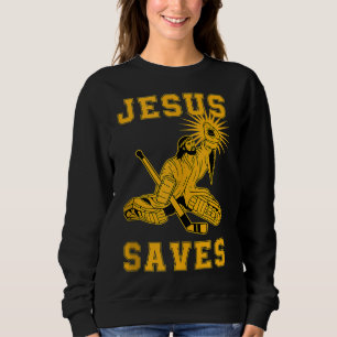Sudadera Jesús Ahorra Hockey Sobre Hielo Goalie Deporte Chr