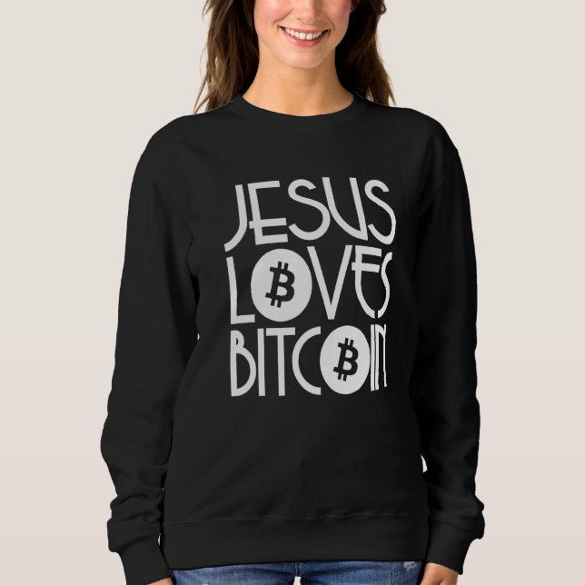 Sudadera Jesús ama a Bitcoin (Anverso)