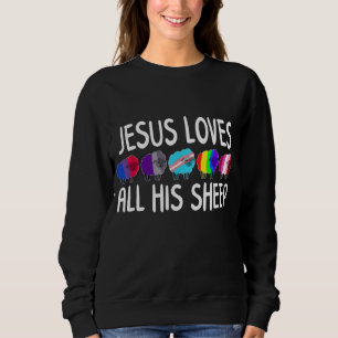 Sudadera Jesús Ama A Todas Sus Ovejas LGBT-Q Cristiano Orgu