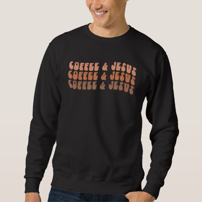 Sudadera Jesús Café Y Café Cristiano Religioso (Anverso)