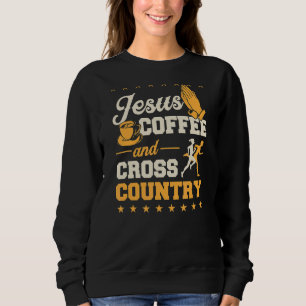 Sudadera Jesús Café Y País Cruzado Corriendo Cristiano X