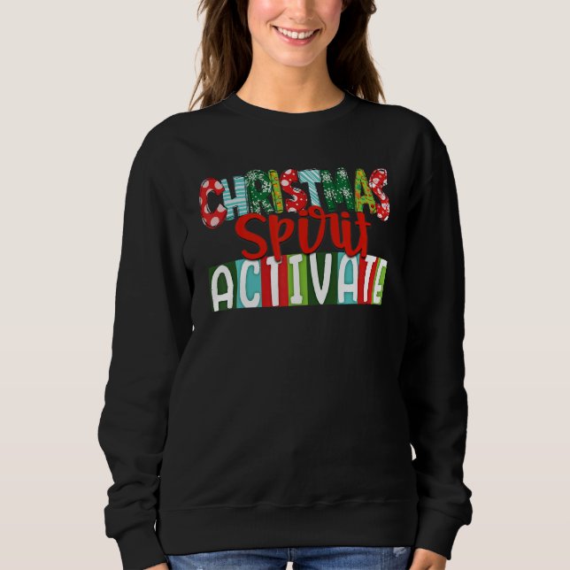 Sudadera Jesus Christians Christmas Spirit Activate Religio (Anverso)