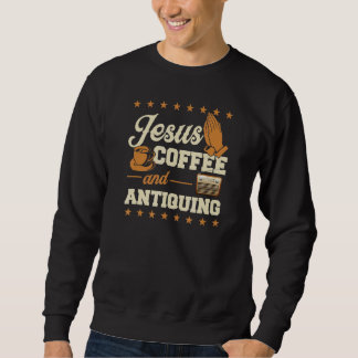 Sudadera Jesus Coffee And Antiquing Christian Vintage Colle