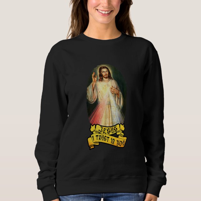Sudadera Jesús Confío En Tu Persona Católica (Anverso)