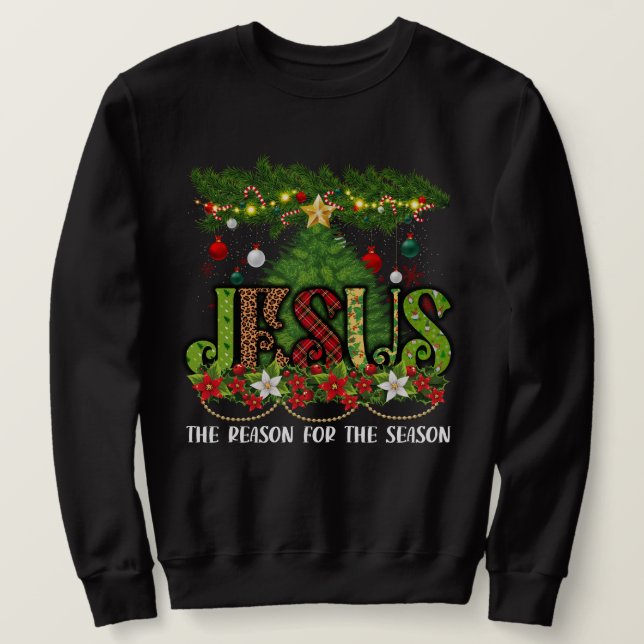 Sudadera Jesús Cristiano la razón de la temporada navideña (Anverso del diseño)