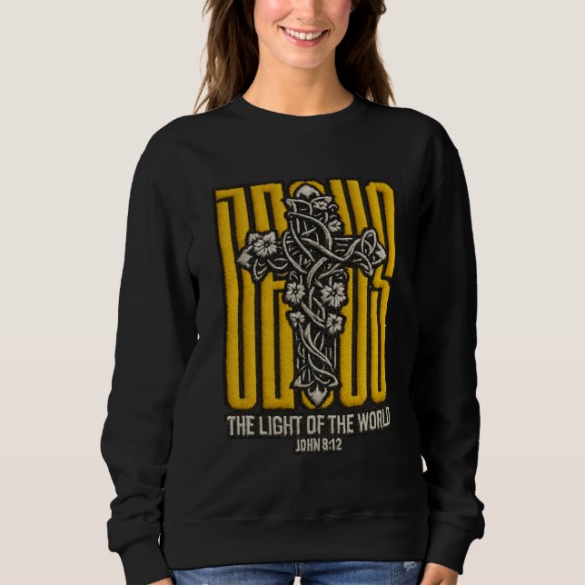 Sudadera Jesus Cross Embrosed (Anverso)