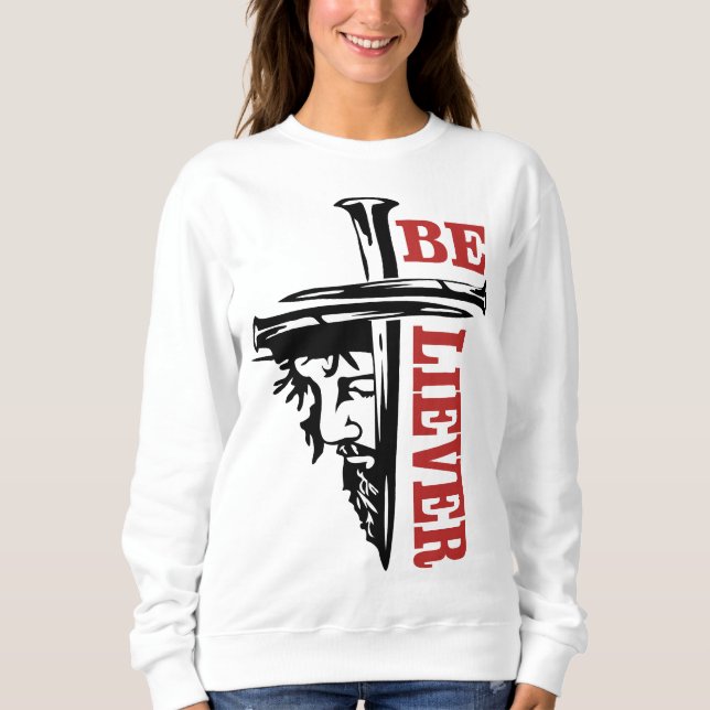 Sudadera Jesus Cross Nail Design – Powerful Christian (Anverso)