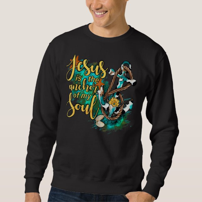 Sudadera Jesús De Leopardo Sunflower Es El Anclaje De Mi Al (Anverso)