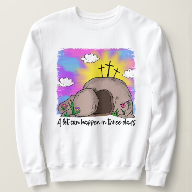 Sudadera Jesús de Pascua Cristiana de Mujeres (Anverso del diseño)
