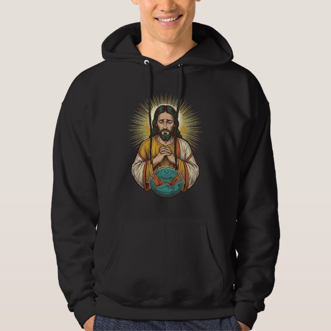 Sudadera Jesús decepcionado Bola de ejercicio desinflada Fr (Anverso)
