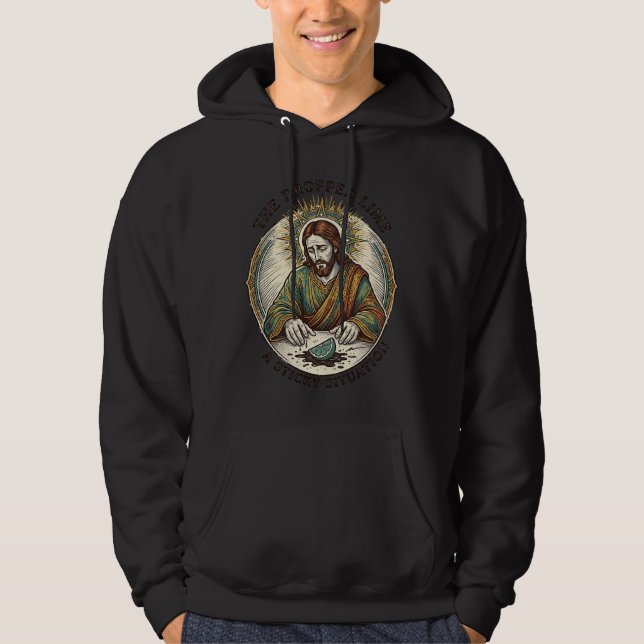 Sudadera Jesús Dejó Cuña De Lima Suelo Sucio Tequila Fiesta (Anverso)