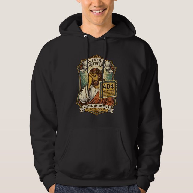 Sudadera Jesús Divertido Error 404 Humor Desarrollador Web  (Anverso)