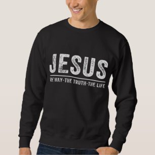 Sudadera Jesús El camino de la verdad la vida hombres crist