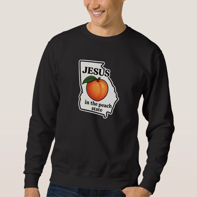 Sudadera Jesús en el Estado del Melocotón - Cristiano (Anverso)