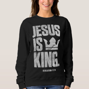 Sudadera Jesús es la cita de la Biblia Cristiana Rey