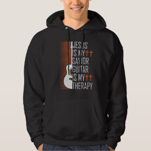 Sudadera Jesús Es Mi Guitarra Salvadora Es Mi Terapia Crist