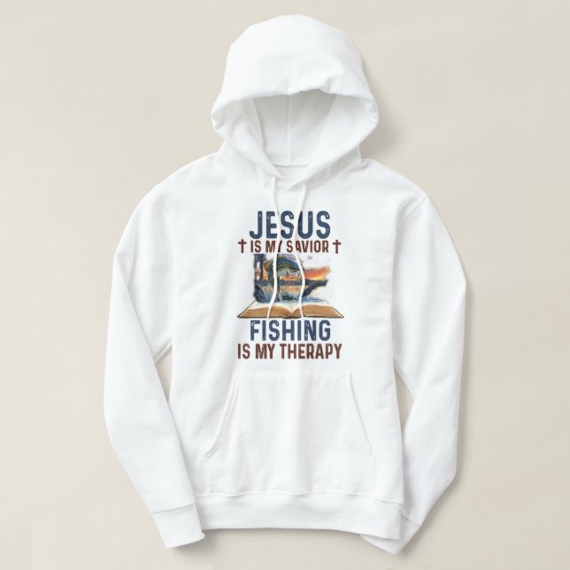 Sudadera Jesús Es Mi Pesca Salvadora Es Mi (Diseño del anverso)