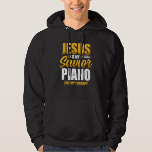 Sudadera Jesús Es Mi Piano Salvador Es Mi Terapia Cristiano