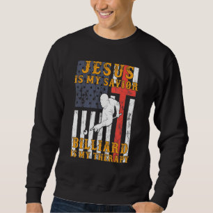 Sudadera Jesús Es Mi Salvador Billar Es Mi Terapia Hoodie