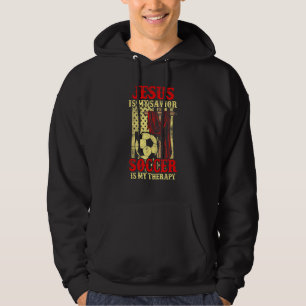 Sudadera Jesús Es Mi Salvador El Fútbol Es Mi Terapia