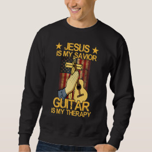 Sudadera Jesús es mi salvador la guitarra es mi terapia 3