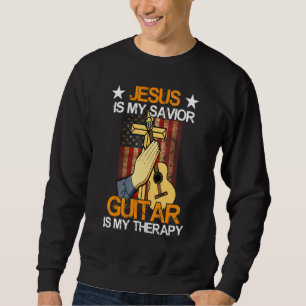 Sudadera Jesús es mi salvador la guitarra es mi terapia 5