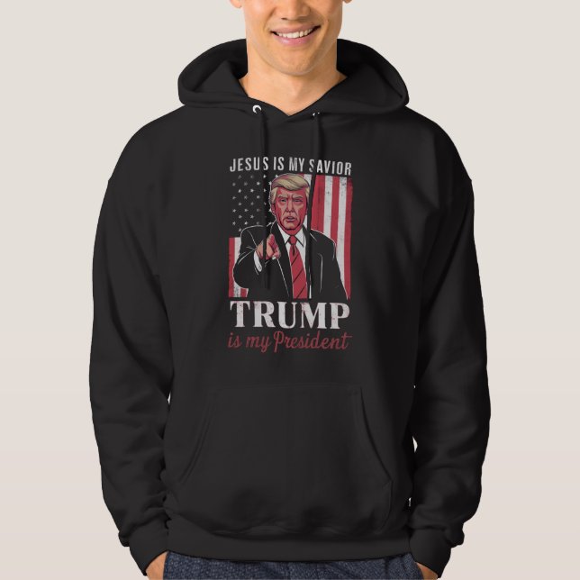 Sudadera Jesús Es Mi Salvador Trump Es Mi Elección Presiden (Anverso)