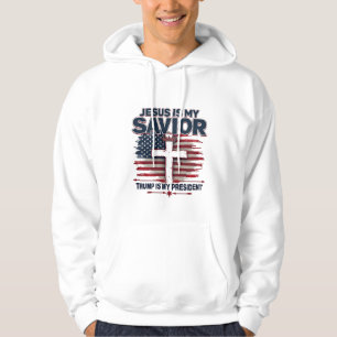Sudadera Jesús es mi salvador Trump es mi presidente gracio