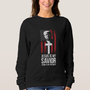 Sudadera Jesús es mi salvador Trump es mi presidente Trump