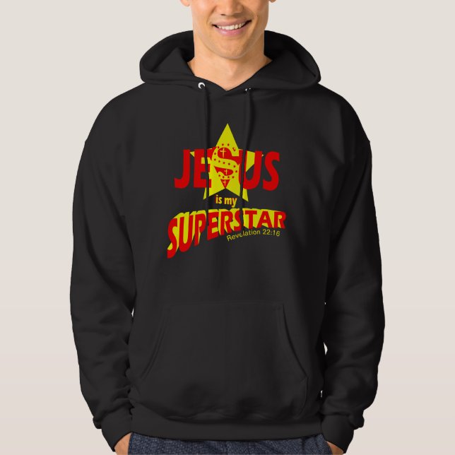 Sudadera Jesús es mi Superstar, versículo de la biblia (Anverso)
