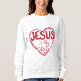 Sudadera Jesús Es Mi Valentín - Rojo