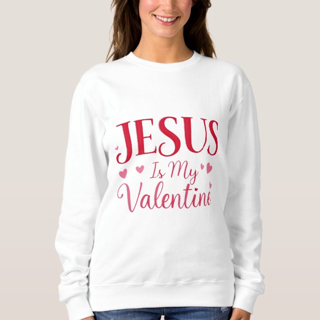 Sudadera Jesús Es Mi Valentín - Rojo (Anverso)