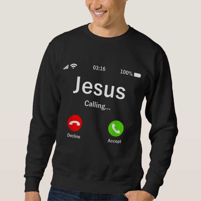 Sudadera Jesús está llamando - Cristiano (Anverso)