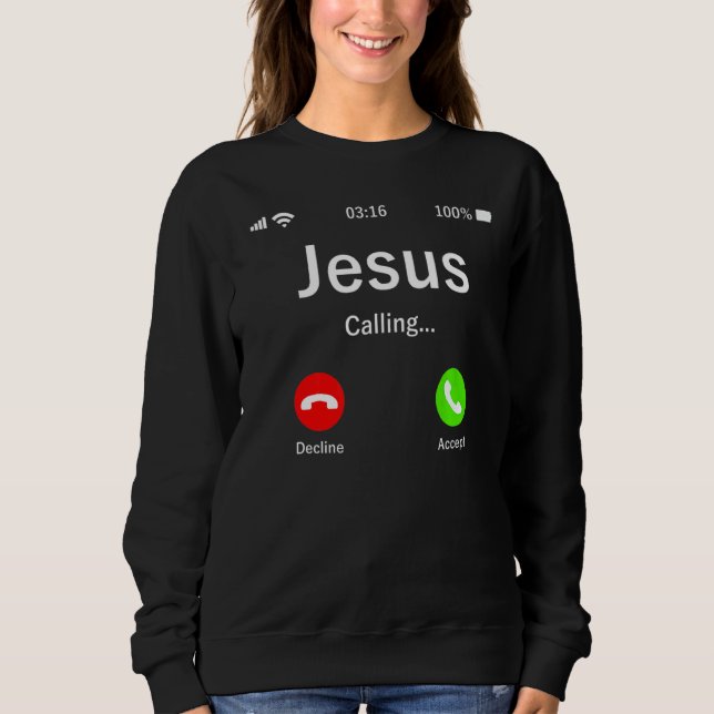 Sudadera Jesús Está Llamando Cristiano (Anverso)