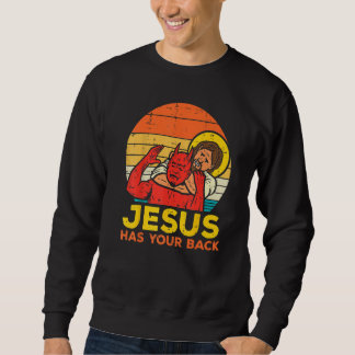 Sudadera Jesus Has Your Back Jiu Jitsu Retro Christian Men