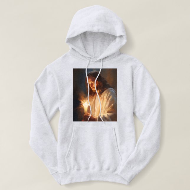 Sudadera Jesus Holding Candle Hoodie (Diseño del anverso)