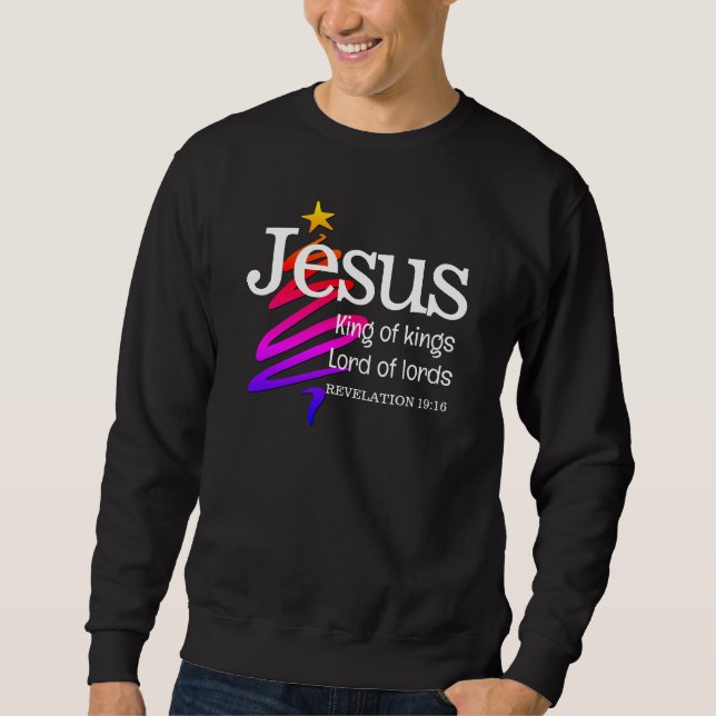 Sudadera JESUS KING OF KINGS Navidades cristianos (Anverso)