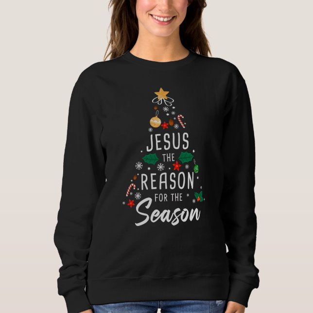 Sudadera Jesús La Razón De La Temporada - Fe De Los Navidad (Anverso)