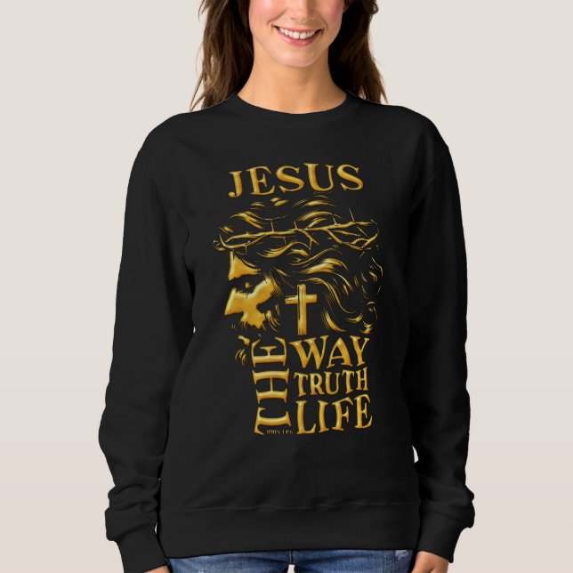 Sudadera Jesús la vida de la verdad (Anverso)