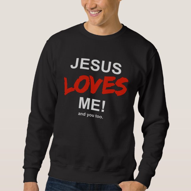 Sudadera Jesus Liebt Mich  And Dich Auch Glaube Religion Ch (Anverso)