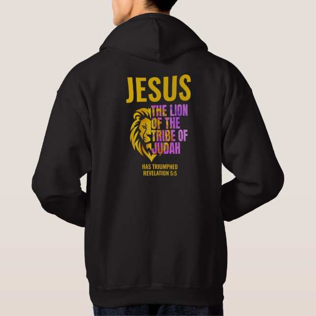 Sudadera JESÚS LION OF TRIBE OF JUDAH Christian (Reverso)