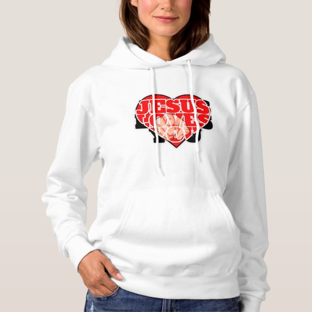 Sudadera Jesus Loves You-Inspirational Christian Faith Hood (Anverso)