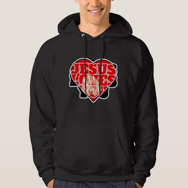Sudadera Jesus Loves You-Inspirational Christian Faith Hood (Anverso)